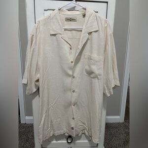 Tommy Bahama Cream Short-Sleeve Button-Up Shirt